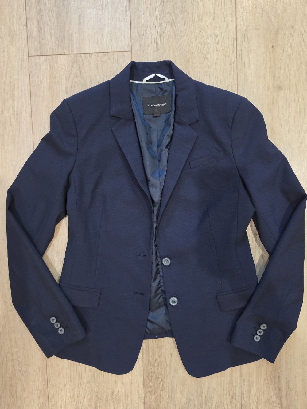 Banana Republic Navy Wool Blend Blazer Women's Size 8 Career Jacket